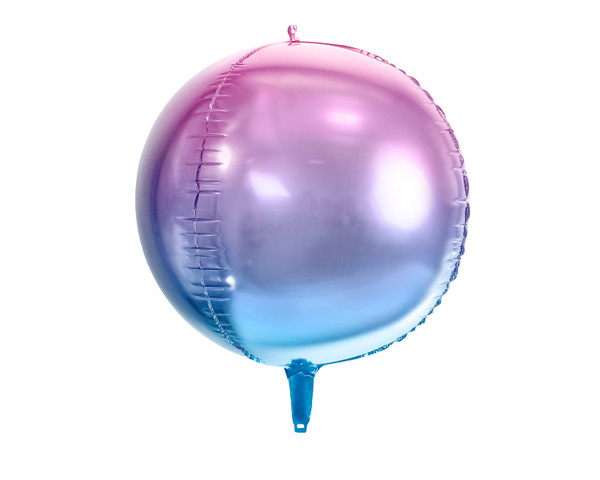 Ballon Aluminium Rond Violet Bleu 35cm