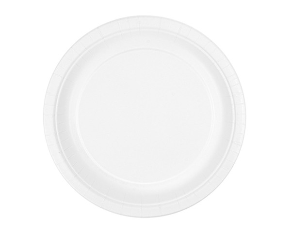 Assiette Carton Ronde Blanche 23cm - 50