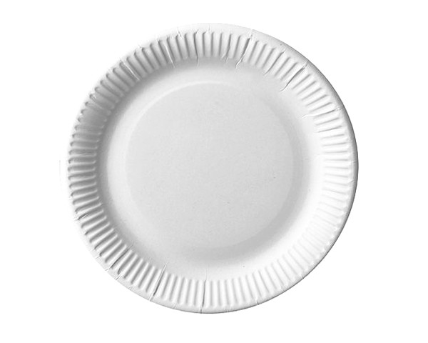 Assiette Carton Ronde Blanche 23cm - 100