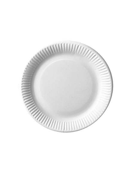 Assiette Carton Ronde Blanche 23cm - 100