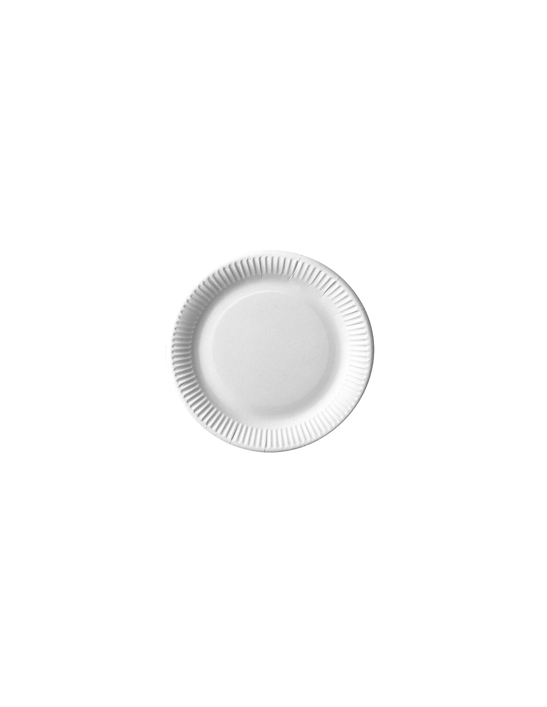 100 petites assiettes carton 18 cm blanches- Dragées Anahita