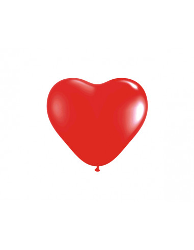 1 10 Ballons Coeur Rouge 31cm