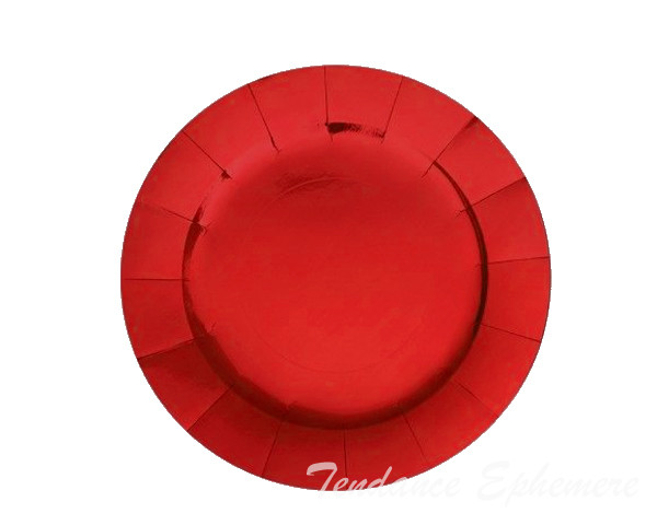 Assiette Carton Rouge Brillante 18cm