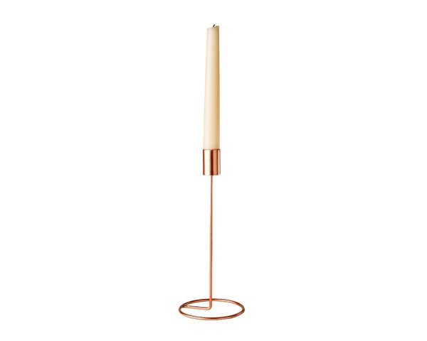 Bougeoir Design Sur Socle Rose Gold 23cm