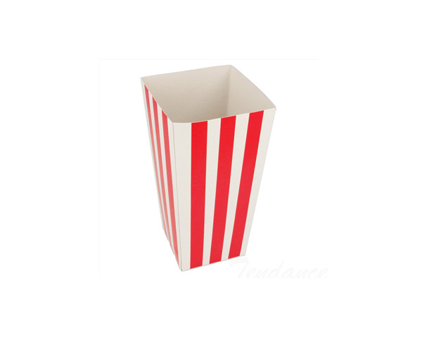 Boite Pop Corn Rayee Rouge 17.4cm -10