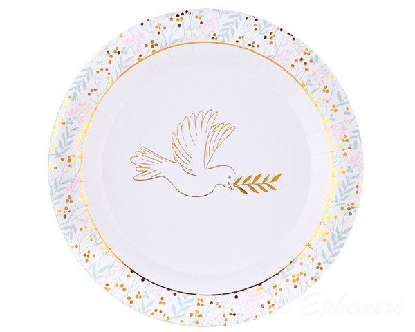 Assiette Carton Communion Or 23cm