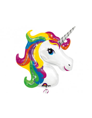 1 Ballon Aluminium Licorne 83cm