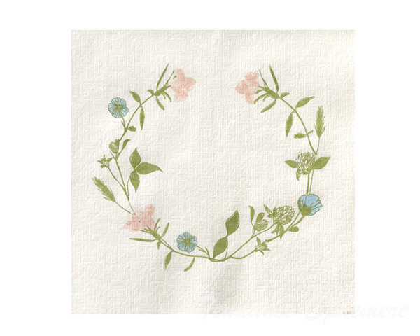 Serviette Intissee Fleurs des Pres