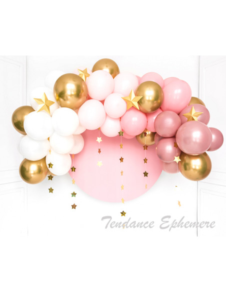 Kit Arche de Ballons Rose et Or 2m - 18.90€