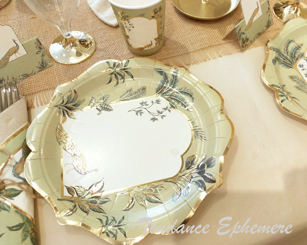 Assiette Carton Tropical Peacock