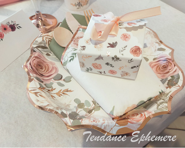 Serviette Papier Peony Blanche Roses