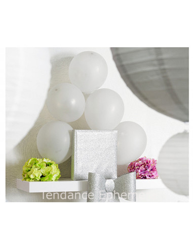 1 100 Ballons Métalliques Argent 27cm