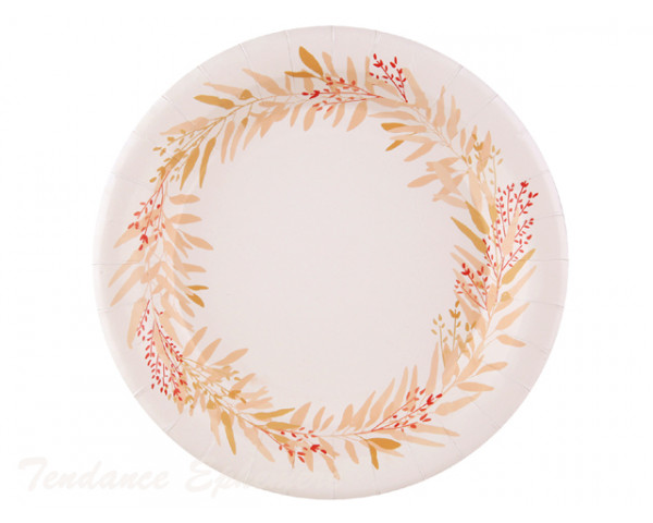 Assiette Carton Couronne Vegetale 23cm