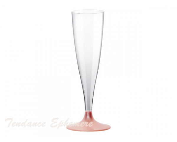 Flute Champagne Plastique Pied Rose...