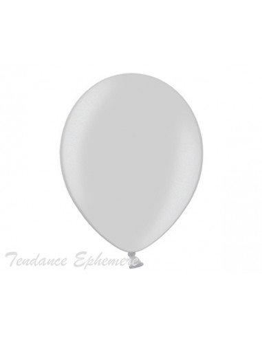 1 50 Ballons Métalliques Argent 27cm