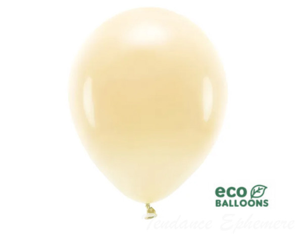 10 Ballons Latex Biodegradable Ivoire...