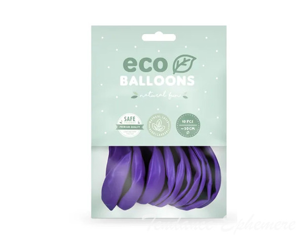 10 Ballons Latex Biodegradable Violet...