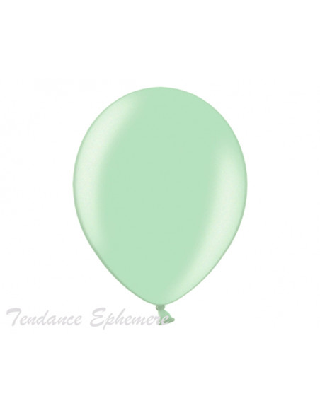 1 100 Ballons Métalliques Menthe 27cm