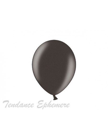 2 100 Ballons Métalliques Noir 27cm