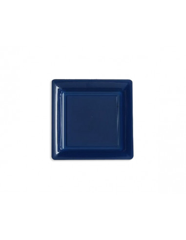 Assiette Plastique Carree Or 16,5cm