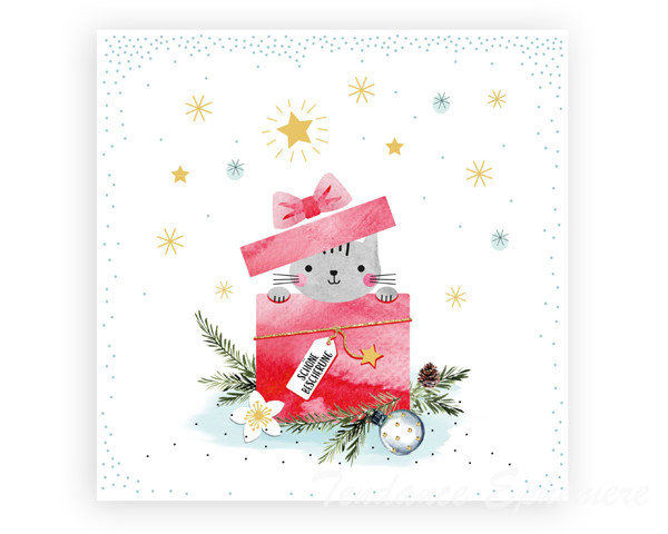 Serviette Papier Surprise Chaton