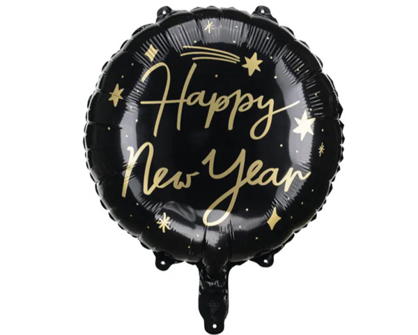 Ballon Aluminium Happy New Year Noir...