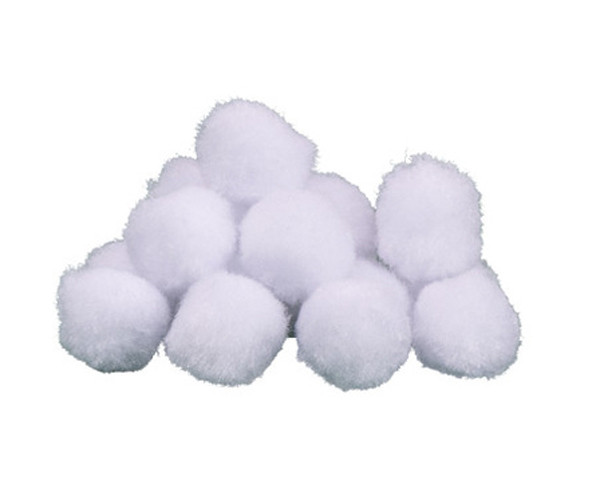 Pompons Blancs 2,5cm - 50gr