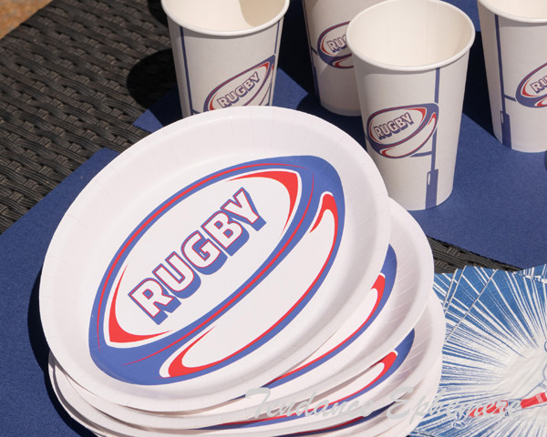Assiette Carton Rugby