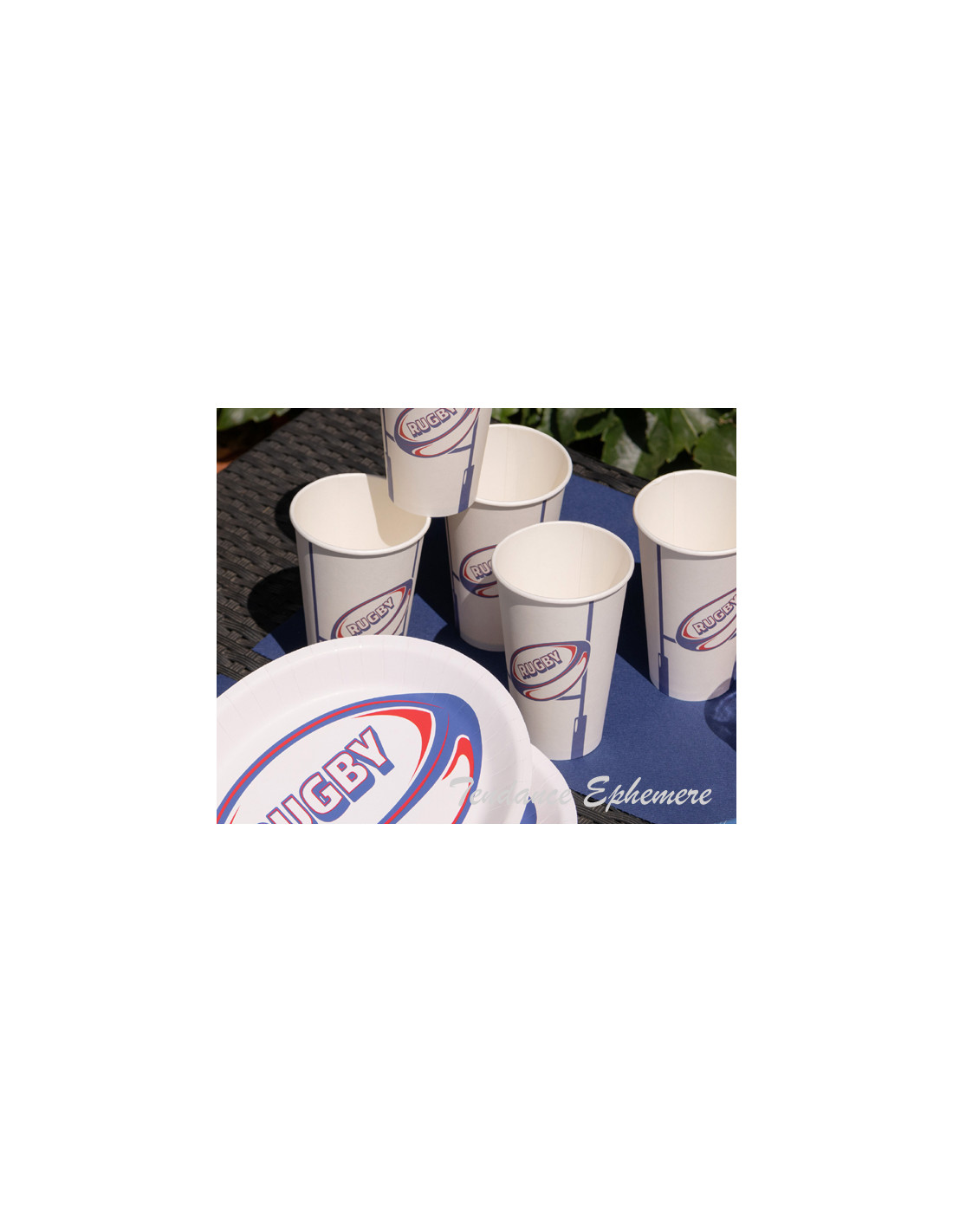 Gobelet Carton Rugby 50cl - Paquet de 10 - 4.50€