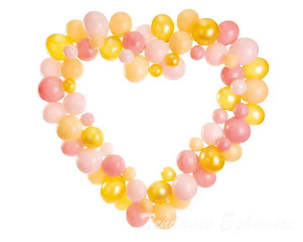 Kit Coeur Rose Ballons 1.60m