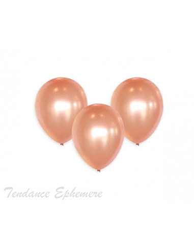 1 100 Ballons Métalliques Rose Gold 27cm