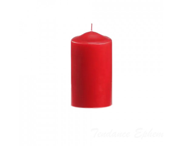 Bougie Cylindre Rouge 8cm -  Unité