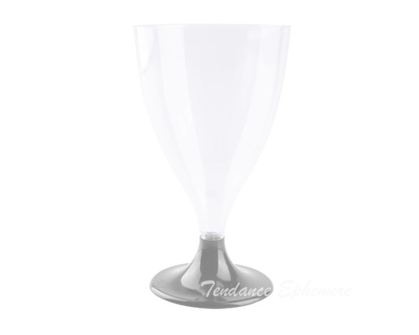 Verre a Vin Pied Gris Argent 20cl