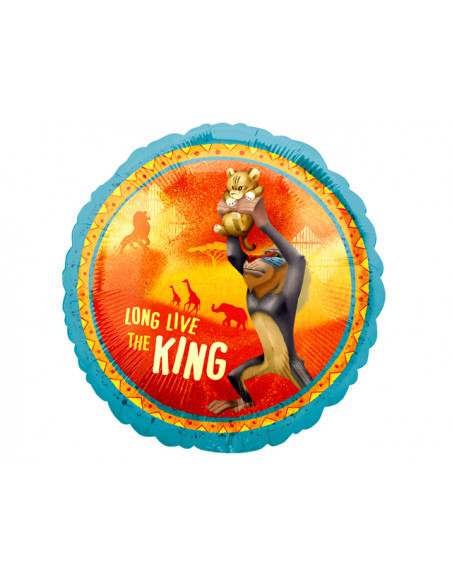2 Ballon Aluminium Rond Roi Lion 2 -60cm