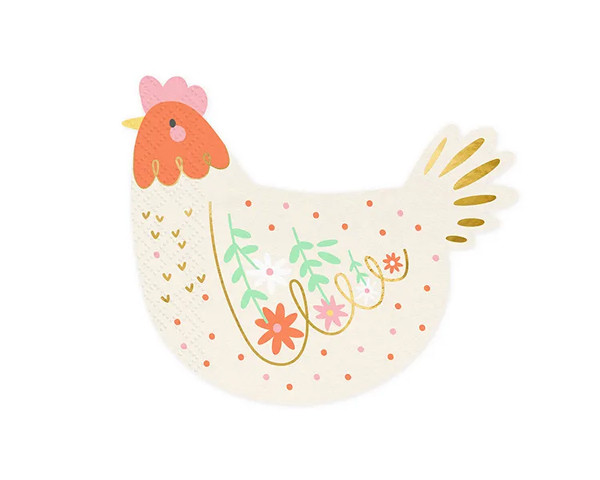 Serviette Papier Poule Paques