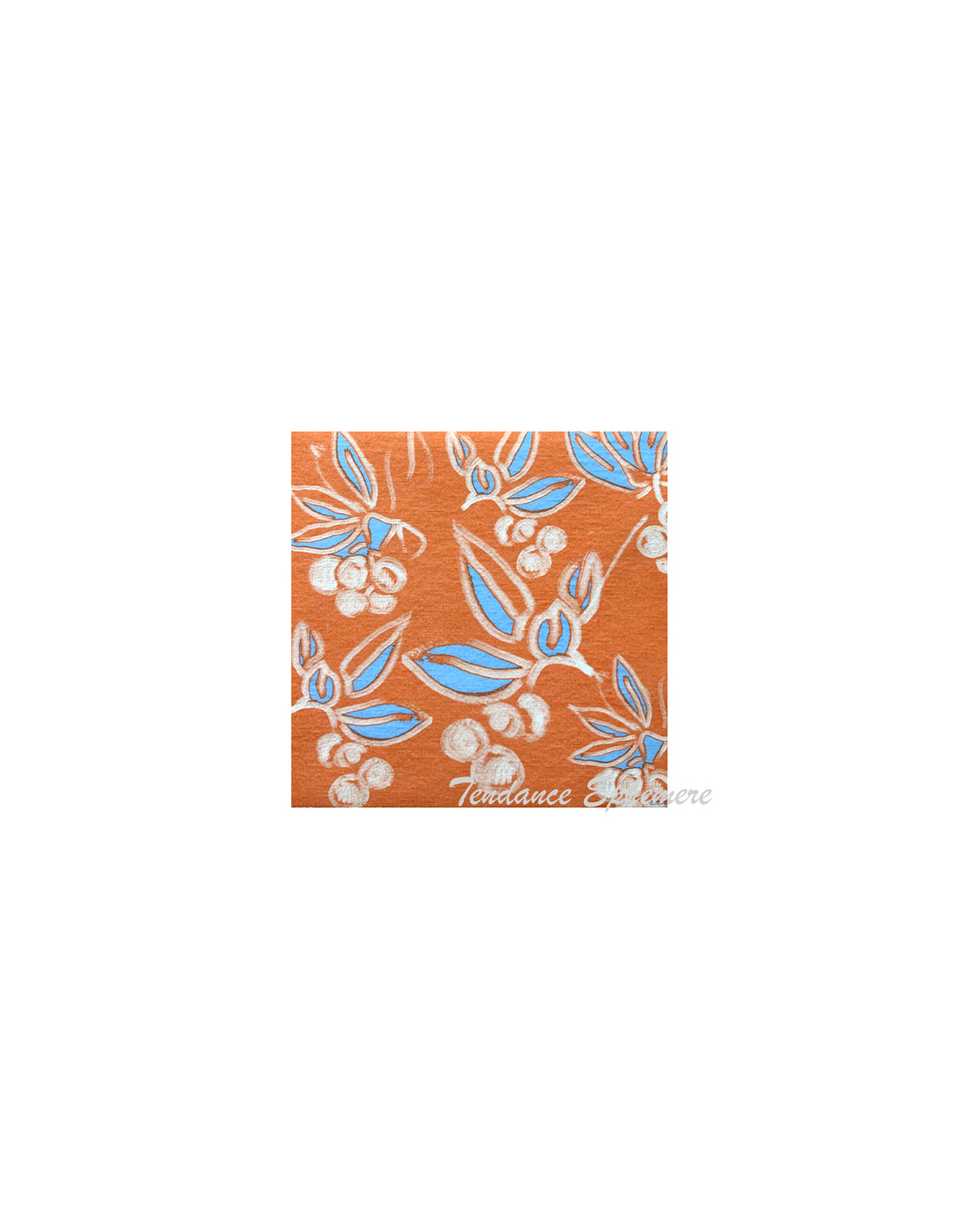 Serviette Intissee Arbousier Orange - Francoise Paviot