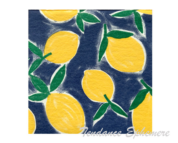 Serviette Intisse Citrus Bleu