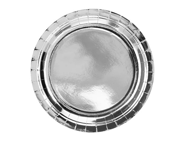 Assiette Carton Ronde Argent 23cm - 6