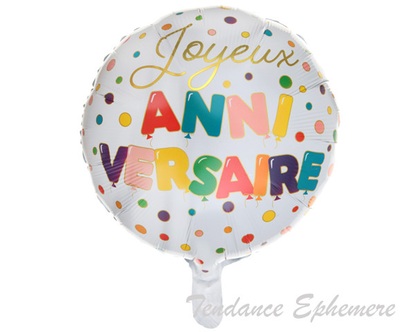 Ballon Aluminium Rond Anniversaire...