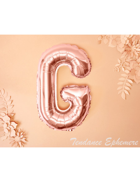 2 Ballon Lettre Aluminium G Rose Gold 35cm