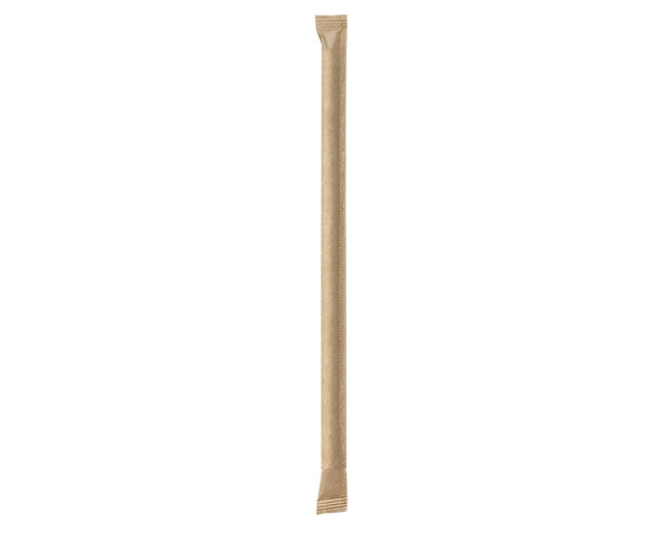 Paille Papier Kraft 14cm sous Sachet...