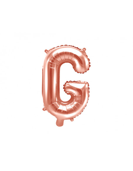 3 Ballon Lettre Aluminium G Rose Gold 35cm