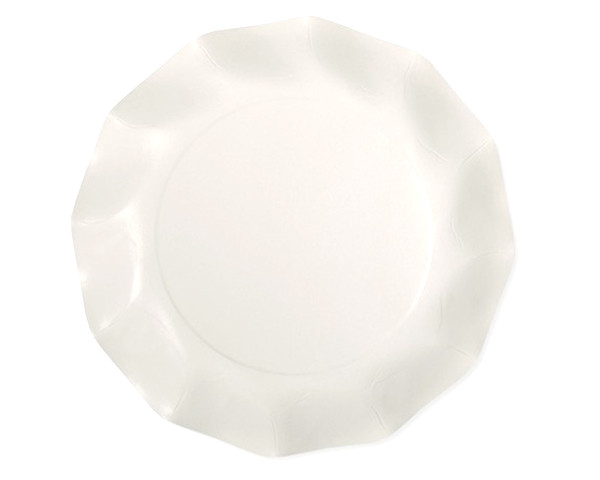 Assiette Carton Compostable Blanche 21cm