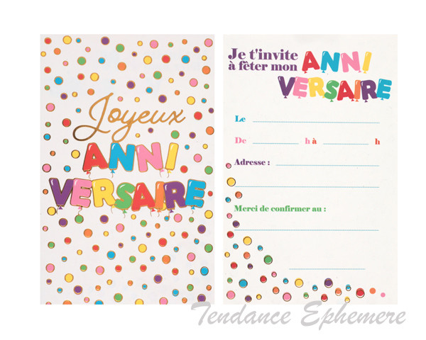 Carte Invitation Anniversaire...