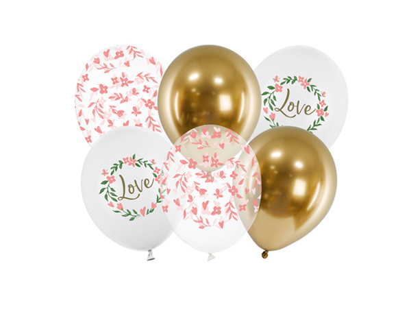 6 Ballons Mariage Mixe