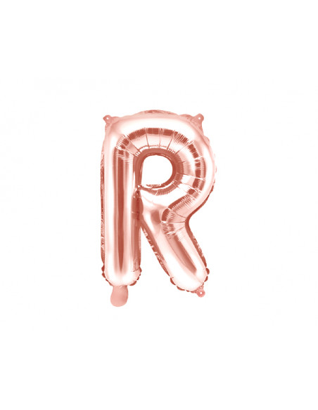 3 Ballon Lettre Aluminium R Rose Gold 35cm