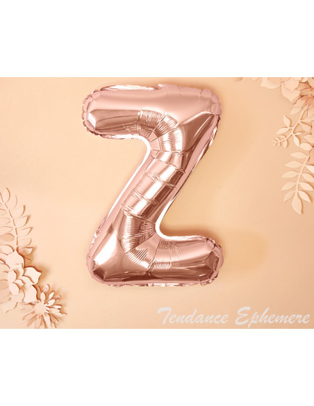 2 Ballon Lettre Aluminium Z Rose Gold 35cm