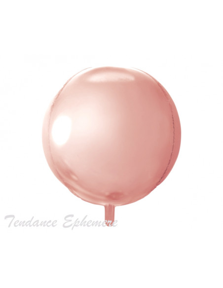 2 Ballon Aluminium Rond Rose Gold 40cm