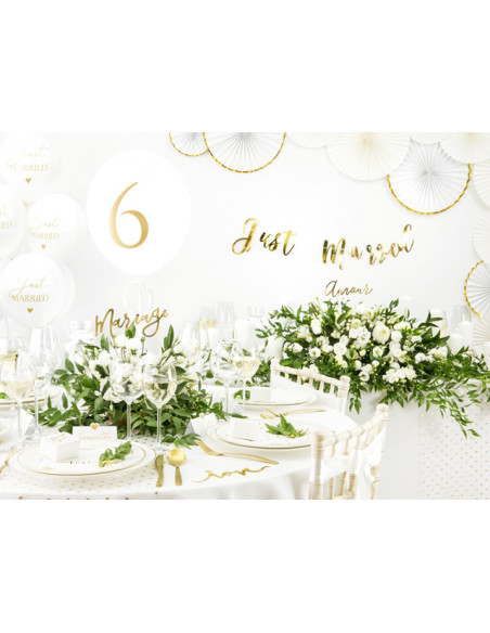 2 Marque Table Ballon Blanc 30cm - 11 Chiffres