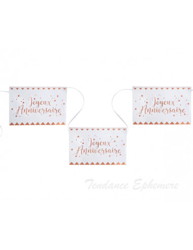 Banderole Joyeux Anniversaire Rose Gold 5m 4 10 Banderole Joyeux Anniversaire Rose Gold 5m 4 10
